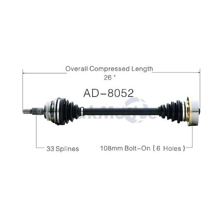 Surtrack Axle Cv Axle Shaft, Ad-8052 AD-8052